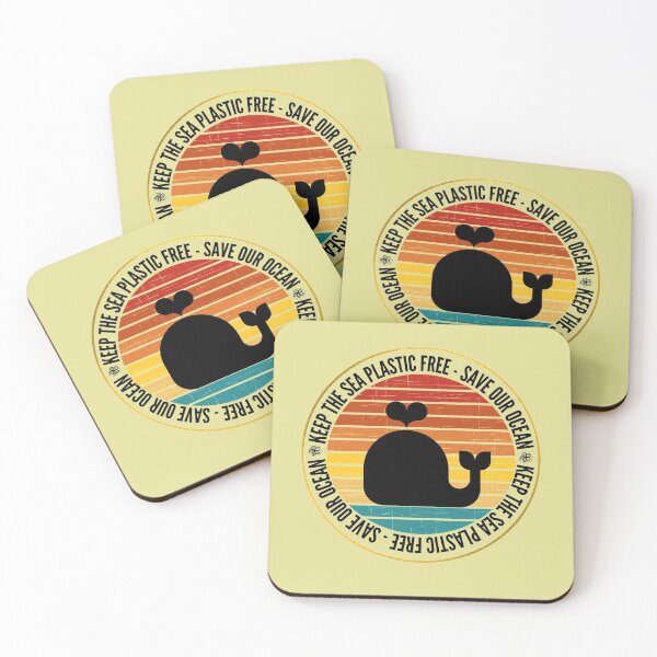 Item preview, Cute Sunset Retro Whale Save The Ocean designed and sold by Nostraw.