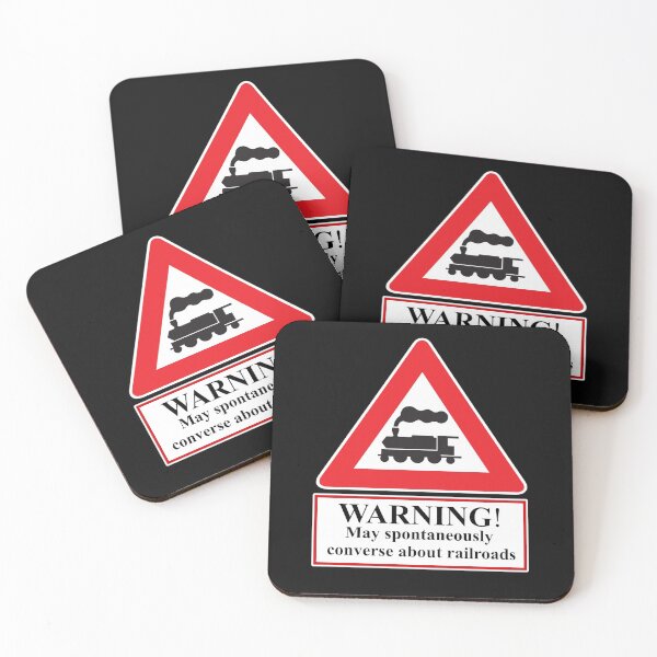 Item preview, Warning! May Spontaneously Converse About Railroads designed and sold by ittybittyowl.
