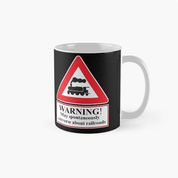 Item preview, Warning! May Spontaneously Converse About Railroads designed and sold by ittybittyowl.