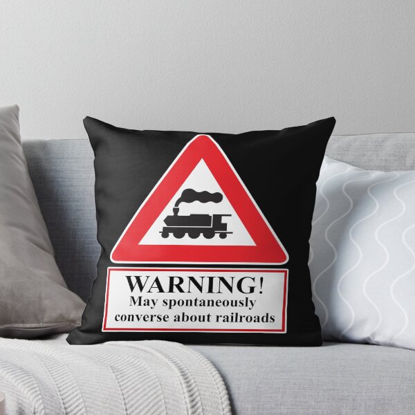 Item preview, Warning! May Spontaneously Converse About Railroads designed and sold by ittybittyowl.