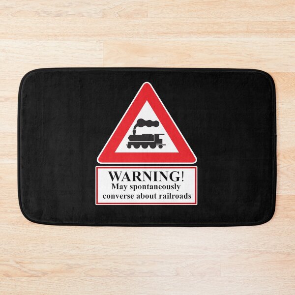 Item preview, Warning! May Spontaneously Converse About Railroads designed and sold by ittybittyowl.