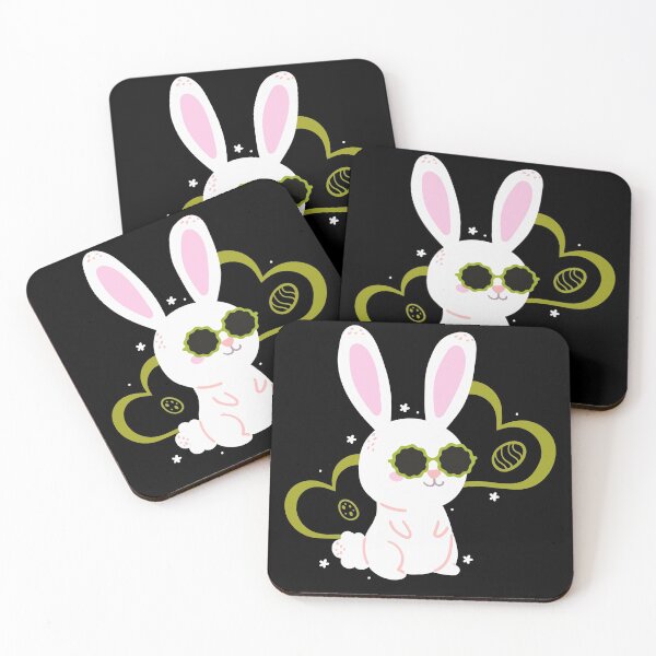 Item preview, Bunny with glasses and olive heart designed and sold by Mariokao.