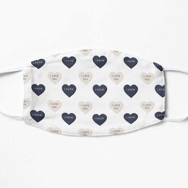 Han Solo and Princess Leia Conversation Hearts (sticker pack) Flat Mask