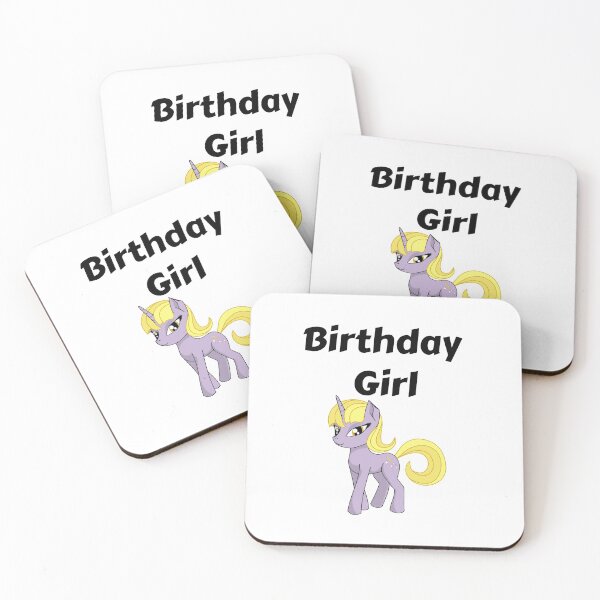 Item preview, Birthday Girl Unicorn Purple with Yellow Hair designed and sold by JRice66.