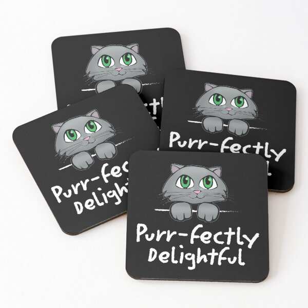 Item preview, Purrfectly Delightful, Green eyed Grey Kitten, Funny Play on Words designed and sold by bryanmcclelland.