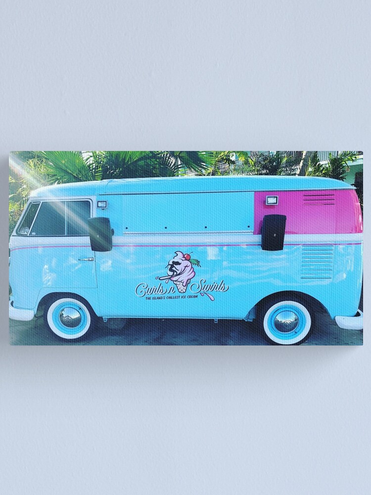 Alternate view of Pink & Blue Ice Cream Truck Canvas Print