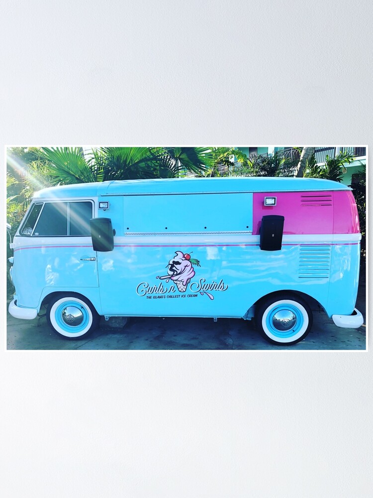 Alternate view of Pink & Blue Ice Cream Truck Poster