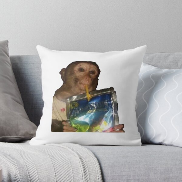 Side Eye Monkey Meme | Throw Pillow