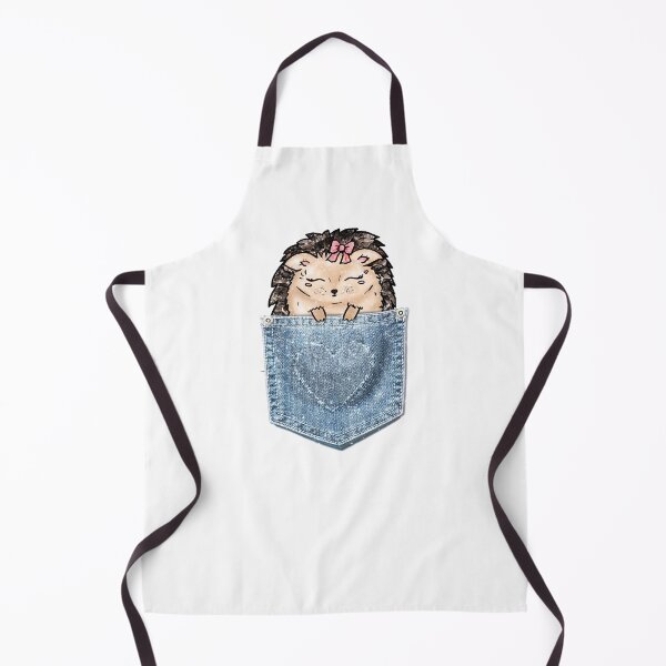 Item preview, Cute Pastel Hedgehog in a Denim Pocket Kawaii Fashion designed and sold by Jolly-Yosei.
