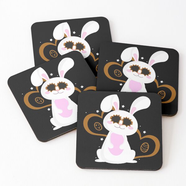 Item preview, Bunny with glasses and brown heart designed and sold by Mariokao.