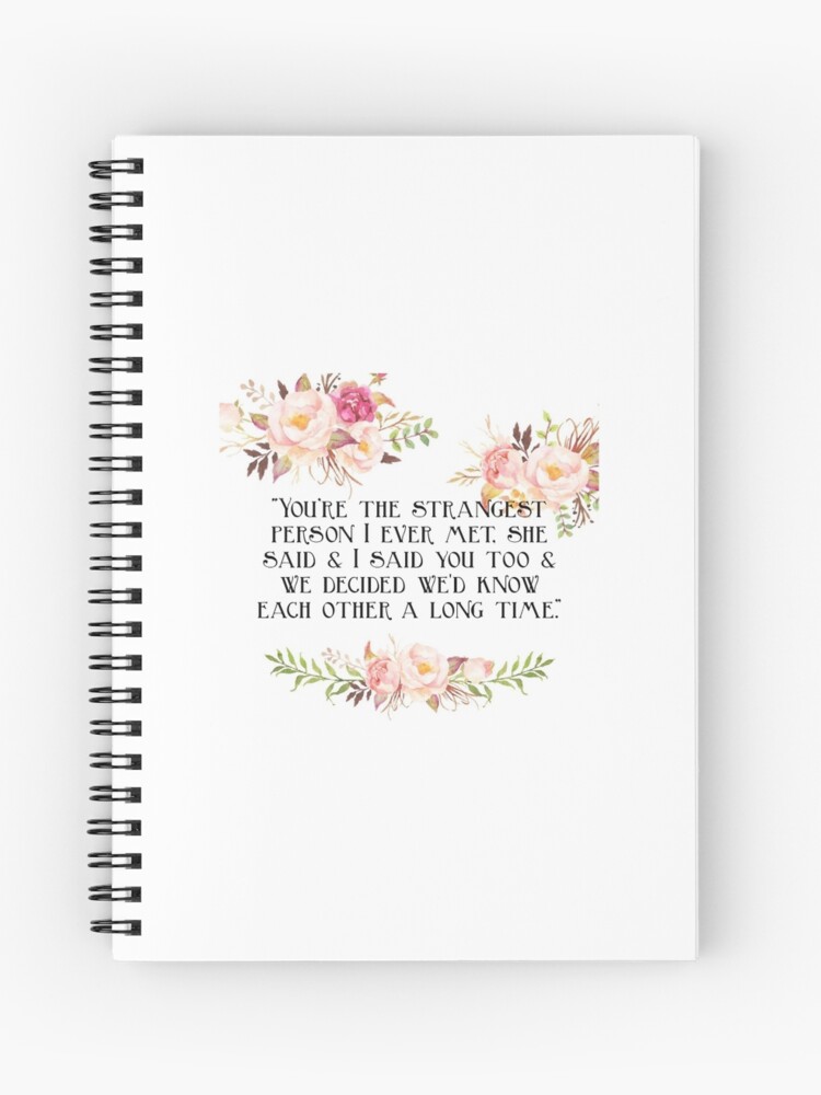 Friendship Quote Watercolor Flowers Spiral Notebook By Yumi108 Redbubble