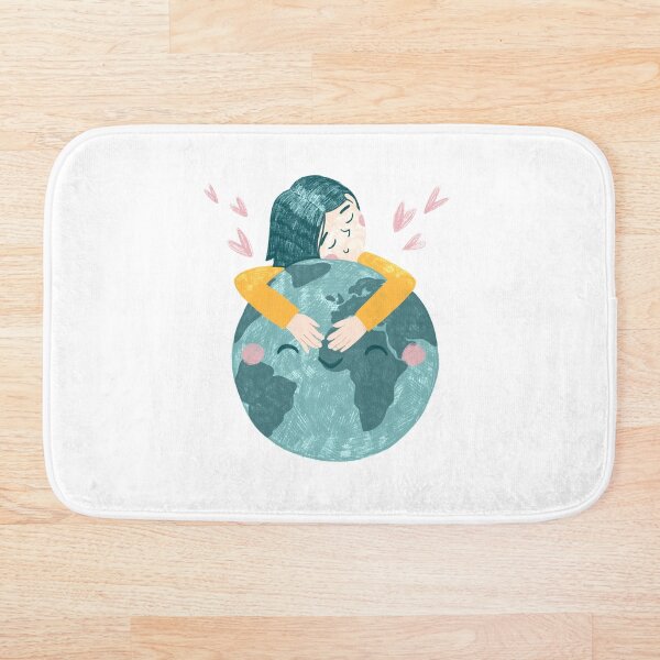 Item preview, Cute girl hugs the Earth planet designed and sold by annetc-designs.