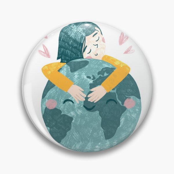 Item preview, Cute girl hugs the Earth planet designed and sold by annetc-designs.