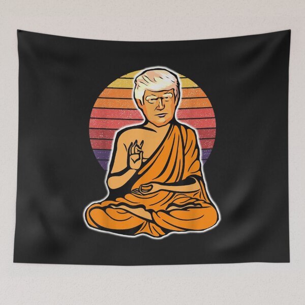 Item preview, Enlightened Trump Buddha Retro Vintage T-Shirt designed and sold by Lukifo-Glacier.