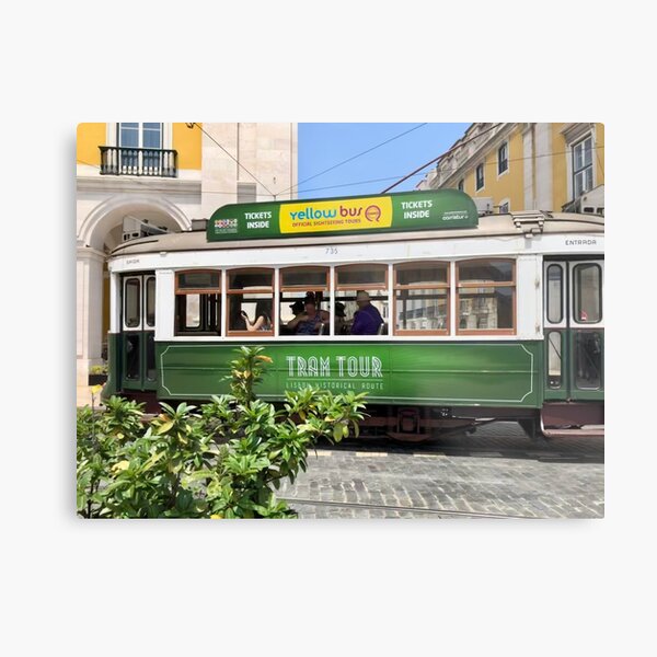 Green Tram Of Portugal Metal Print