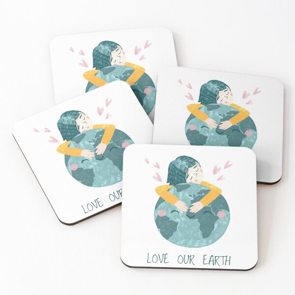 Item preview, Cute girl hugs the Earth planet designed and sold by annetc-designs.