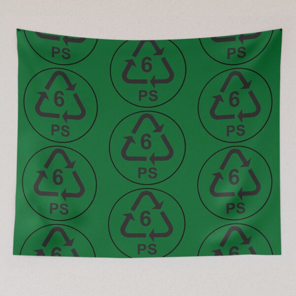 Item preview, Recycle Symbol Plastic Recycling Code 6 for PS to Reduce and Reuse designed and sold by frankheights.