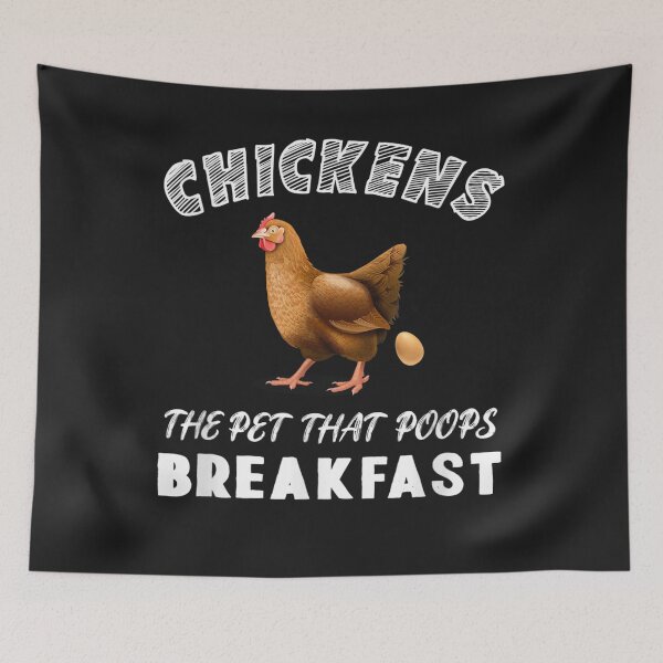 Item preview, Funny Chickens the Pet that Poops Breakfast Backyard Farmer T-Shirt designed and sold by Lukifo-Glacier.