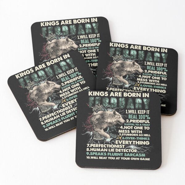Item preview, King Are Born In February Wolf Birthday Gift designed and sold by BaseStore.