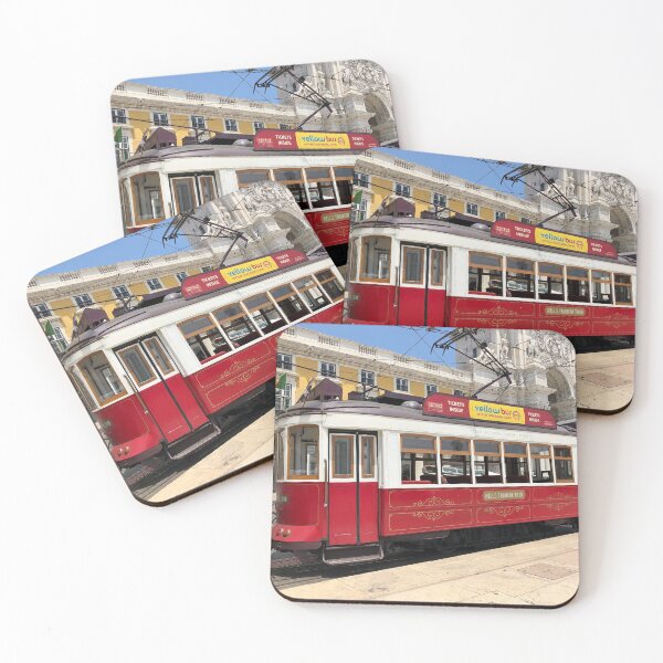 Red Tram Of Portugal Coasters (Set of 4)