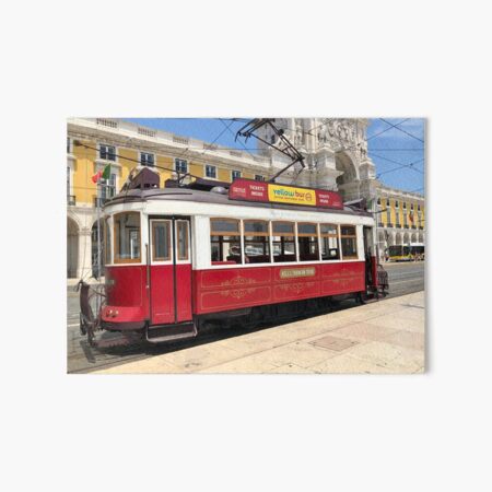 Red Tram Of Portugal Art Board Print