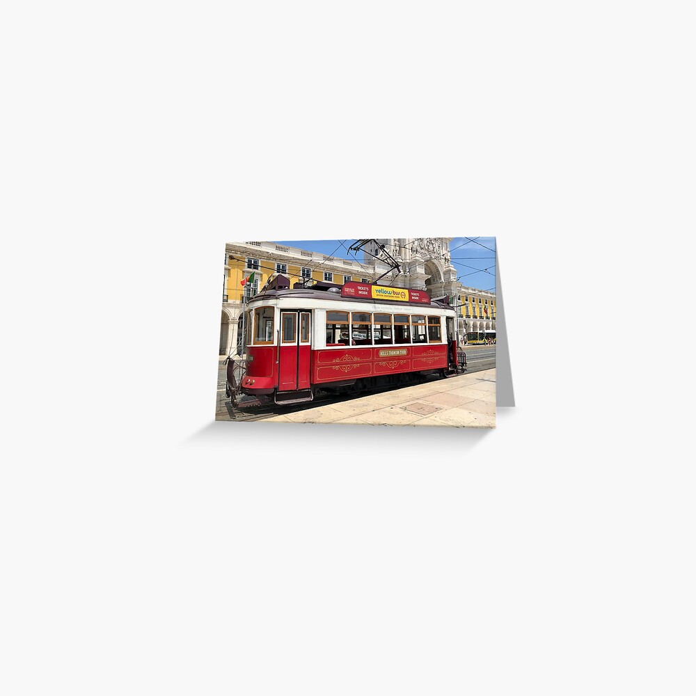 Red Tram Of Portugal Greeting Card