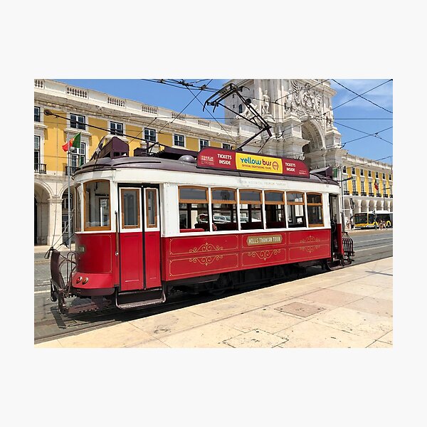 Red Tram Of Portugal Photographic Print