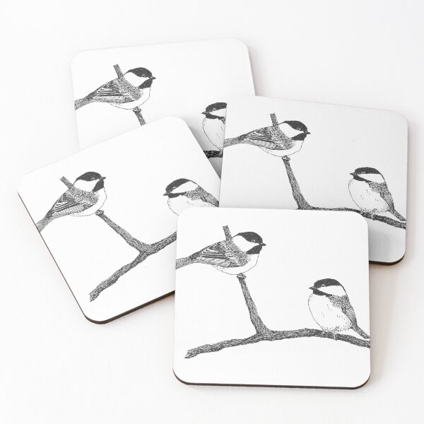 Item preview, Pair of Black Capped Chickadees designed and sold by obirdleyart.
