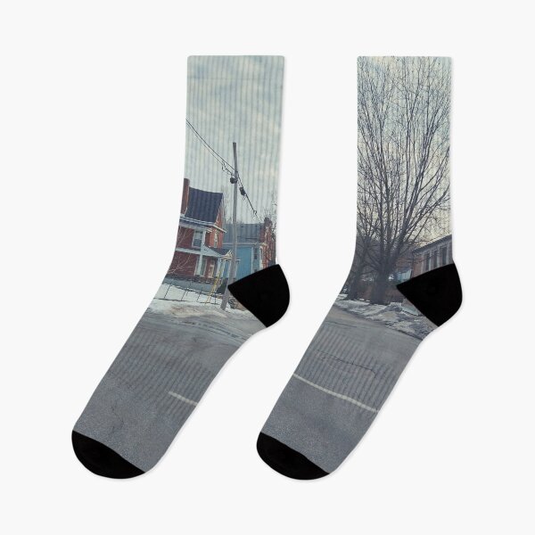 Item preview, Cloudy Sky Over South Street In Downtown Lafayette, Indiana USA designed and sold by Mothe3rd.