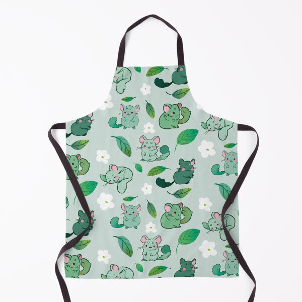 Item preview, Chinchilla- Cute Green and White Cartoon Animal Pattern designed and sold by TheRainbowRoom.