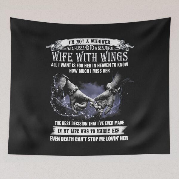 Item preview, I'm A Husband To A Beautiful Wife With Wings T-Shirt designed and sold by Lukifo-Glacier.