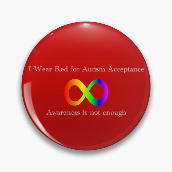 Item preview, I Wear Red - Autism Acceptance Month designed and sold by ARs-designs.