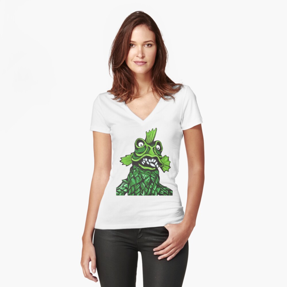 Item preview, Fitted V-Neck T-Shirt designed and sold by turddemon.