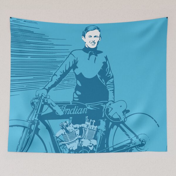 Item preview, Board Track Racer 6 Blue Background designed and sold by Saddle Bums.