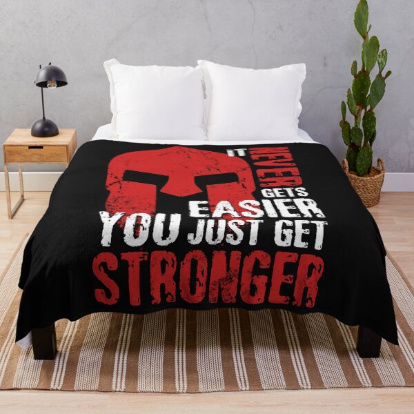 Item preview, Spartan Warrior It Never Gets Easier You Just Get Stronger Great Gift For Spartan designed and sold by teest2209.