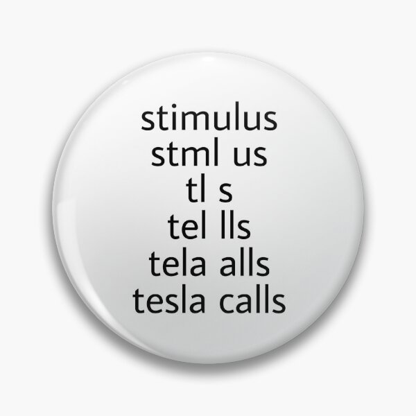 Item preview, stimulus means tesla calls designed and sold by LogoHaven.