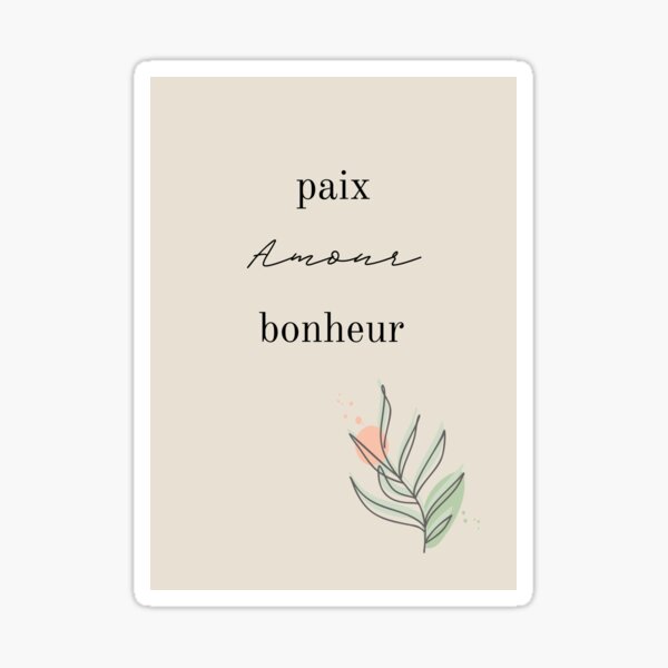 Short French Quotes Stickers For Sale Redbubble