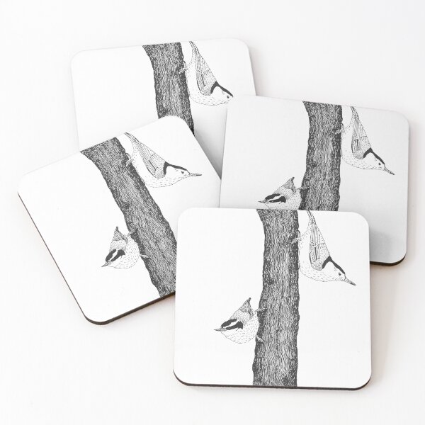Item preview, Nuthatches designed and sold by obirdleyart.