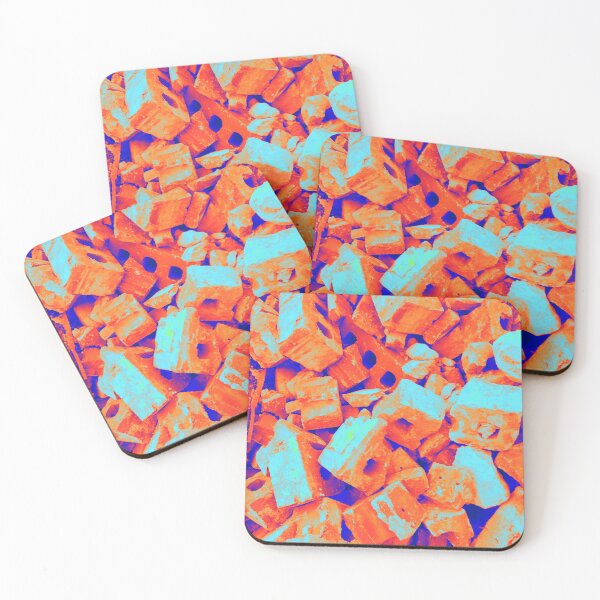 Item preview, Neon Orange Brick Pile, Texture for All Over Print designed and sold by 10pmCreations.