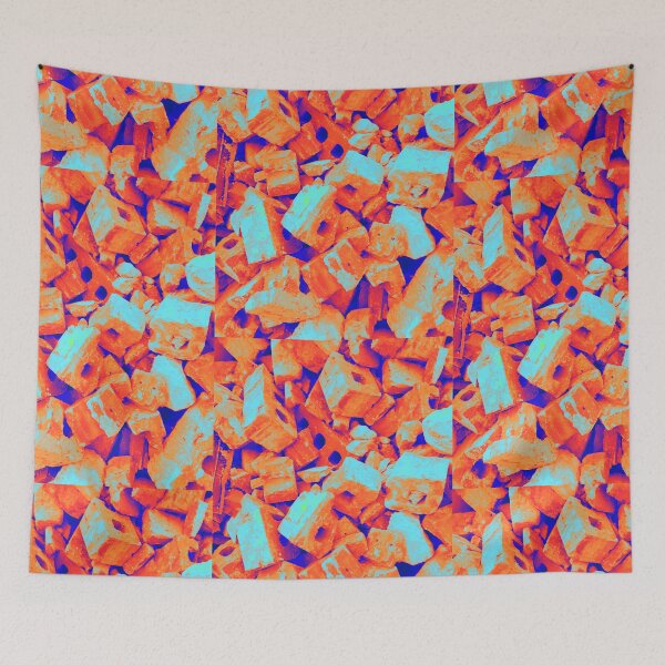 Item preview, Neon Orange Brick Pile, Texture for All Over Print designed and sold by 10pmCreations.