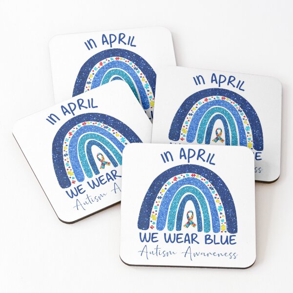 Item preview, Rainbow Autism In April We Wear Blue Autism Awareness Month designed and sold by glenn-designer.