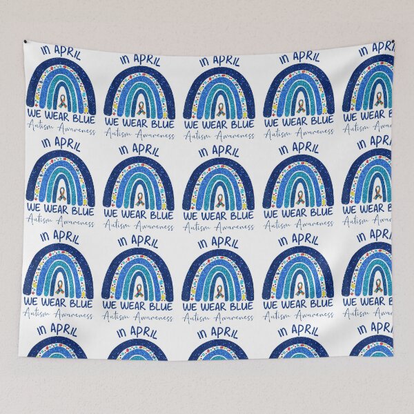 Item preview, Rainbow Autism In April We Wear Blue Autism Awareness Month designed and sold by glenn-designer.