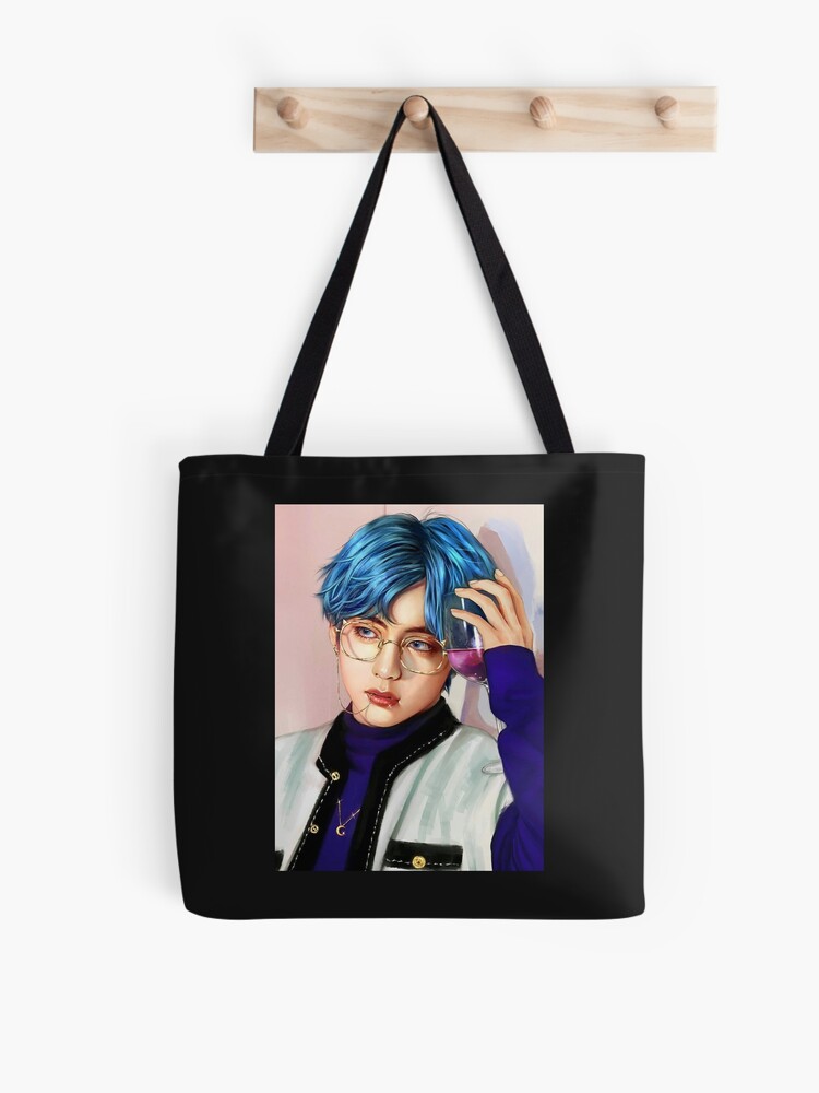 BTS V Kim Taehyung blue hair desing | Tote Bag