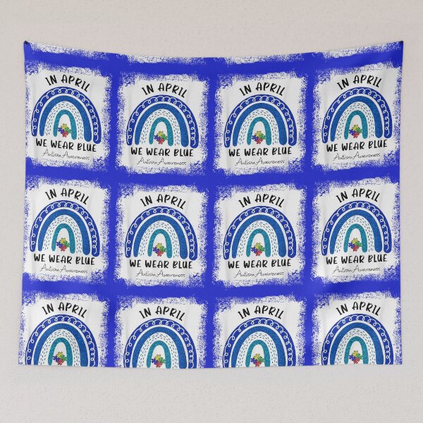 Item preview, Autism Rainbow In April We Wear Blue Autism Awareness Month designed and sold by glenn-designer.