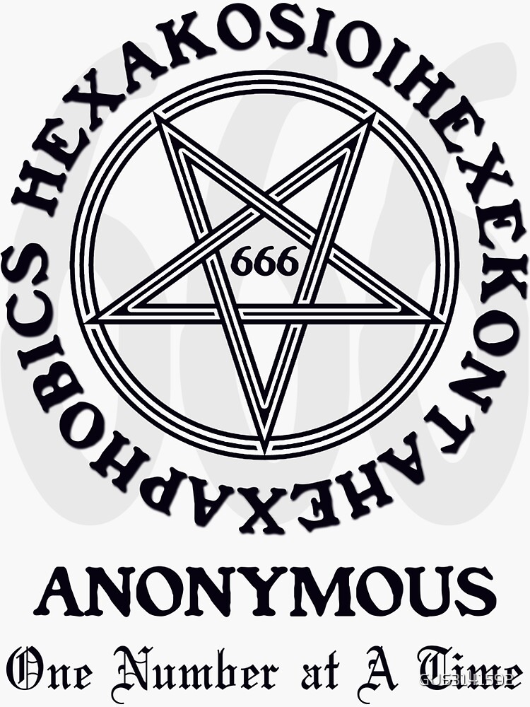 "666 Anonymous (b)" Sticker By GUS3141592 | Redbubble