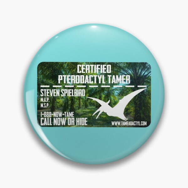 Item preview, Funny “Certified Pterodactyl Tamer” Business Card (on Teal Blue) designed and sold by PawsitiveMum.