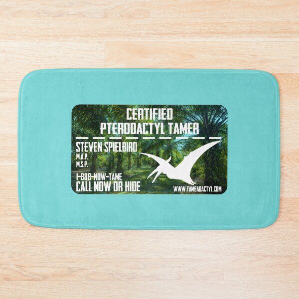 Item preview, Funny “Certified Pterodactyl Tamer” Business Card (on Teal Blue) designed and sold by PawsitiveMum.