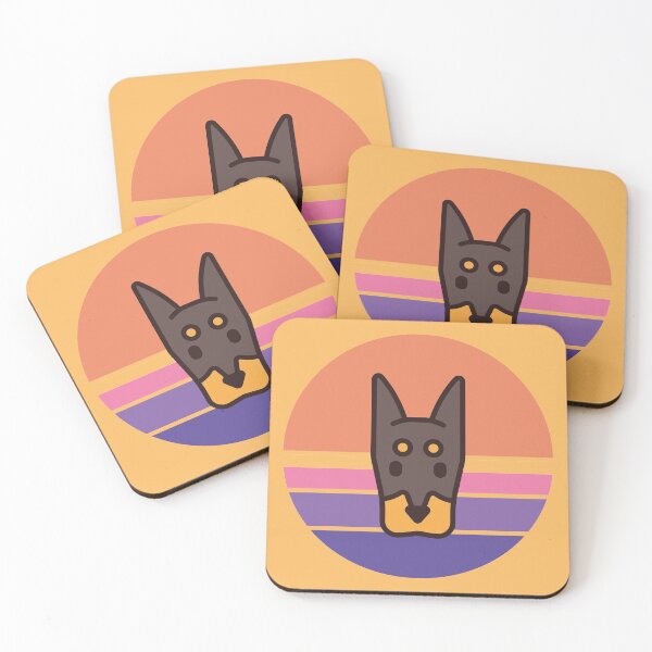 Item preview, Sunset Walk with my Doberman Pinscher designed and sold by PosterpartyCo.