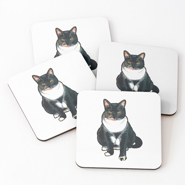 Item preview, Judgmental Tuxedo Cat designed and sold by cherdoodles.