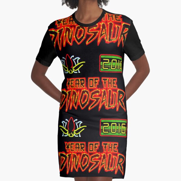 Vivid 2016 Year of the Dinosaur Graphic T-Shirt Dress